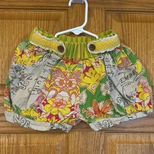 Mustard Pie Girls Size 6 Floral Patchwork Ruffle Bubble Shorts Boutique